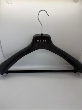 Reiss Black Padded Suit Hanger with Pant Bar